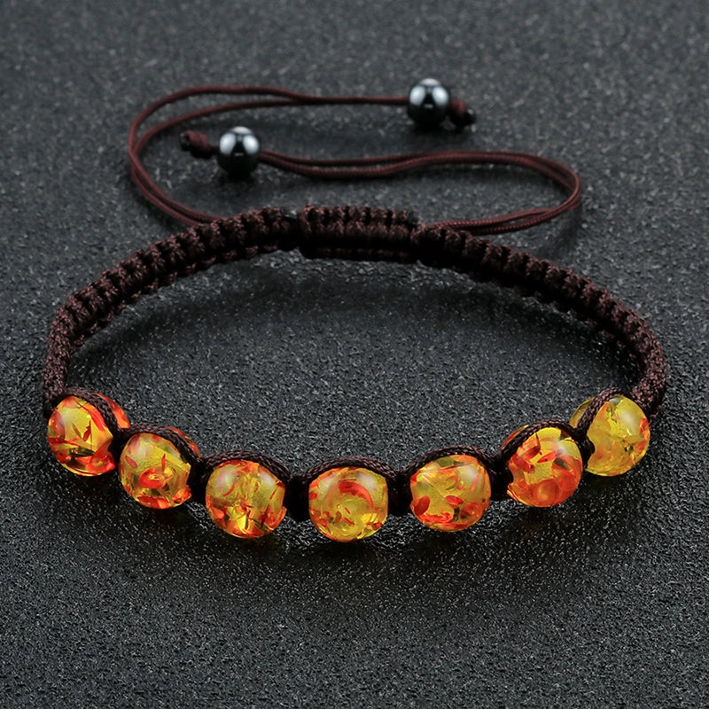 Trendy Braided Nylon Rope Beads Bracelets Women Men Natural Stone Carnelian Tiger Eye Stone Chakra Strand Bracelet Bangle Gift