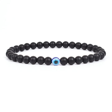 Turkish Lucky Blue Evil Eye Bracelets Natural Stone Beads Handamde Hematite for Women Men Yoga Reiki Jewelry Friendship Bracelet