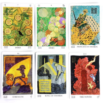 82 Pcs Tarot Cards The Awakening Aeon Tarot 9*6cm with Beautiful Colors and Unique Depictions of The Major and Minor Arcana