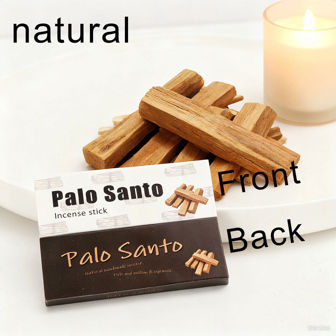 Large Box of Peruvian Sacred Wood Thick Incense Sticks, Made of Natural Fragrant Powder, Essential for Home Decoration, Yoga Gatherings, and Daily Life, Chinese Feng Shui Incense