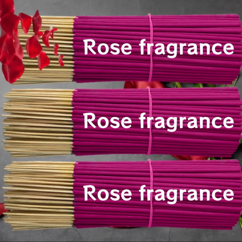 Long-Lasting Rose Essential Oil Aroma Sticks, Available in Packs of 40/90/190 Pieces, with a Burning Time of 45 Minutes Brings a Fresh Summer Scent, Suitable for Home, Camping, and Outdoor Activities, Also Functions as an Air