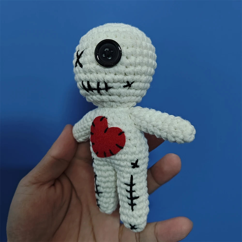 Scary Voodoo Dolls Halloween Horror Party Decorations Ghost Revenge Voodoo Doll Knitting Keychain Witchcraft Prop Plus Needle