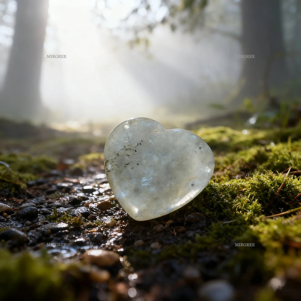 1pc Natural Heart Stone Handheld Healing and Soothing Stone, Suitable for Chakra Balance, Home Decoration, and Stress Relief