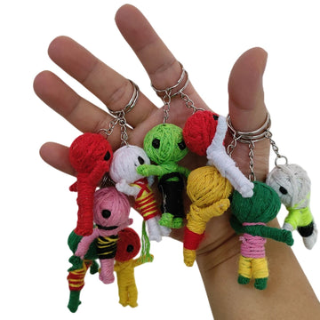 Magic Mini Voodoo Accessories Dolls Keychain for Witchcraft Keyrings Handmade Needle Plush Toys Party Gifts Favors