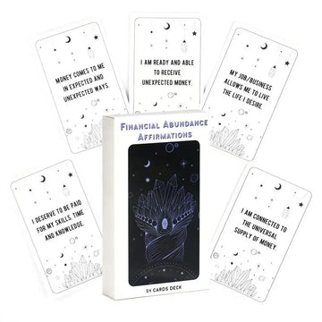 Financial Abundance Affirmation Cards 54 Pcs Cards Affirmation Deck 10.3*6cm To Manifest Financial Freedom & Attract Money