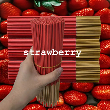 Natural Fruit Milk Strawberry Aroma Stick 11/41/91/191 Pieces Strawberry Aromatherapy, Relaxation Meditation, Refreshing Yoga Gift, Indoor and Outdoor Use, Perfect for Fishing, Camping, Christmas, Valentine's Day, Ramadan, Be