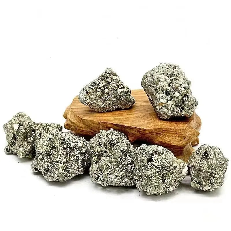 Natural pyrite raw stone crystal cluster rock mineral energy home decoration Mineral decoration specimen collec Gifts Gems