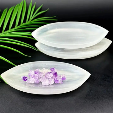 1Pc Super large Natural Selenite Bowl White Selenite Bowl Plate Healing Crystal Craft Home Decor Gems Gift for Crystal Lovers