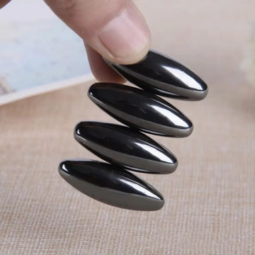 Lodestone Magnetite Tumbled Stone Wicca Massage Healing Energy Gemstones Oval Ferrite Rattlesnake Egg Magnet for Kids to Play
