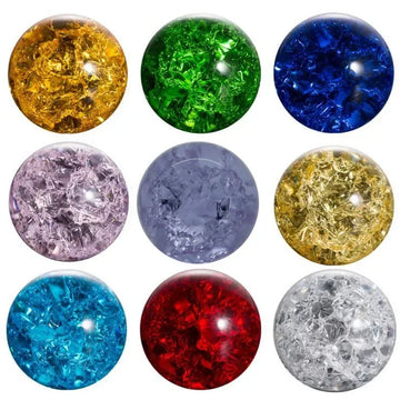 30mm Crystal Ball Glass Ice Crack Sphere Water Fountain Bonsai Home Decoration Ornaments Cracking Balls Decorative Figurines