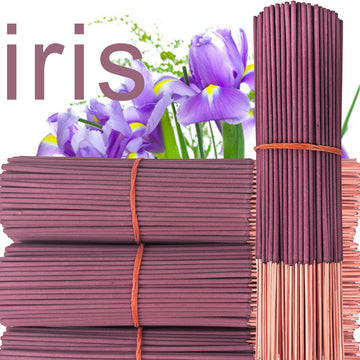 High-Quality Iris Flower January 3Rd Birth Flower Purple-Red Incense Sticks, 22cm Bamboo Stick Incense, Artificial Wood Floral Fragrance, Suitable for Home, Camping, Garden, Swimming Pool and Outdoor Activities - Air Purifica