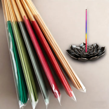 125/255/500 Pieces 5 Sets of Combination Aromatherapy Natural Incense Sticks - Including Apple, Mint, Lavender, Cherry and Rose Incense, Perfect for Home, Hotels and Spas |   Suitable for Meditation, Yoga, and Massage. |   Th