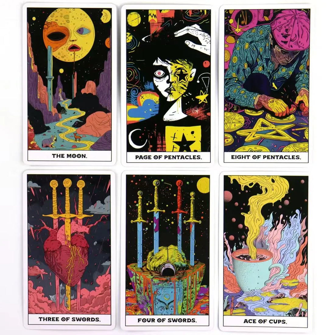 Phantom Tarot Deck Based on Rider Waite System 10.3*6cm 78 Colorful Tarot Cards