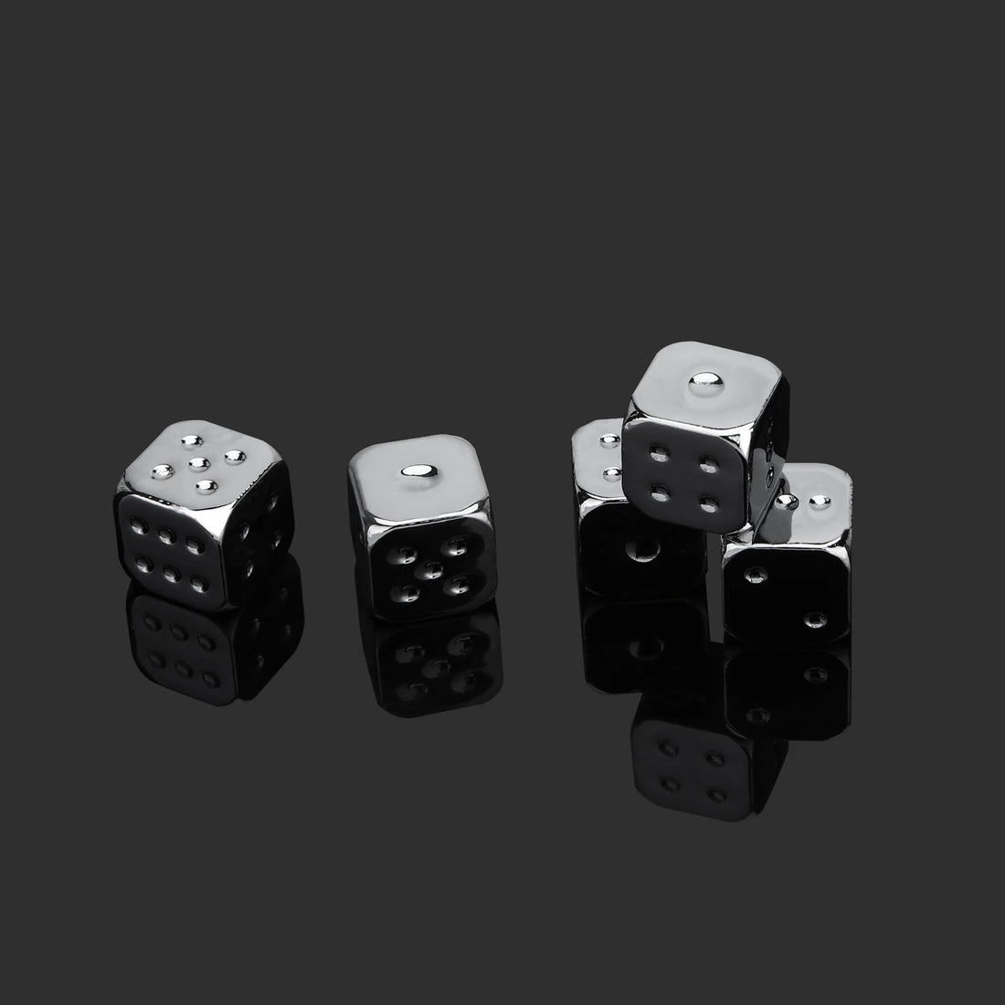 5PCS/1Set Metal Dice Golden/Silver/Bronze Funny Game Dice Six Sided Decider Board Game Acessorios 13mm