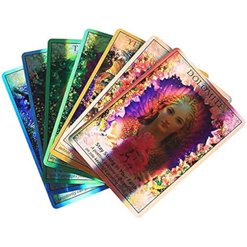 9.3*6.7cm Crystal Angels Oracle Laser Cards 44 Pcs Cards