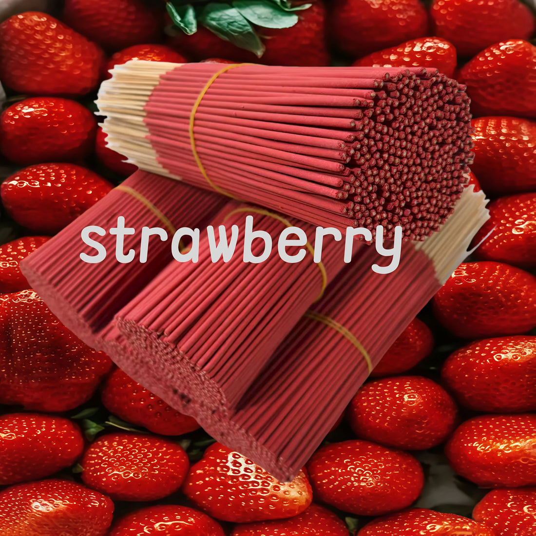 Natural Fruit Milk Strawberry Aroma Stick 11/41/91/191 Pieces Strawberry Aromatherapy, Relaxation Meditation, Refreshing Yoga Gift, Indoor and Outdoor Use, Perfect for Fishing, Camping, Christmas, Valentine's Day, Ramadan, Be