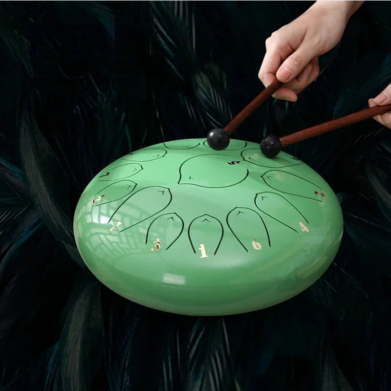 6-inch 11 Tone Steel Tongue Drum Percussion Cajon Tongue Drum Children's Toys Beginners Learn Musical Percussion Instrument