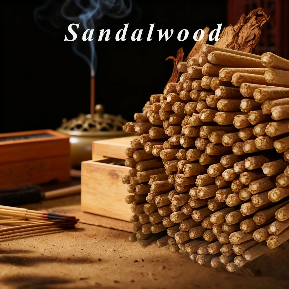 20/50/100/200/400 Pieces, Sacred Wood Incense Sticks, Natural Sandalwood Scent, Healthy and Harmless Home Decoration Incense, Safe and Long-Lasting, Pleasant Fragrance, Suitable for Relaxing in Living Rooms, Study Rooms, Bedr