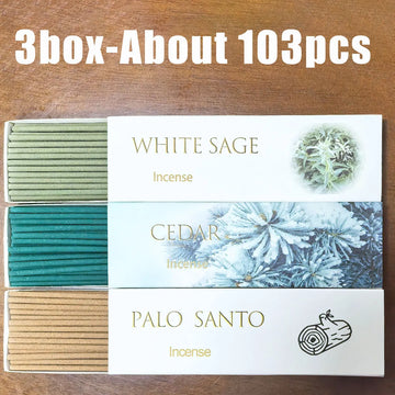 3 Fragrance Combinations of High-End Incense Sticks, Thickened Diameter, Natural Incense Powder Material Gift Box Set, Suitable for Home Decoration, Yoga, Meditation, and Camping Gatherings, Long-Lasting Fragrance. 3 Fragranc