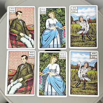 9*6cm 36+6 Pcs Cards 1890s Original Kipper Cards In Both Directions Germany Language Printed on 350GSM Double Embossed Paper