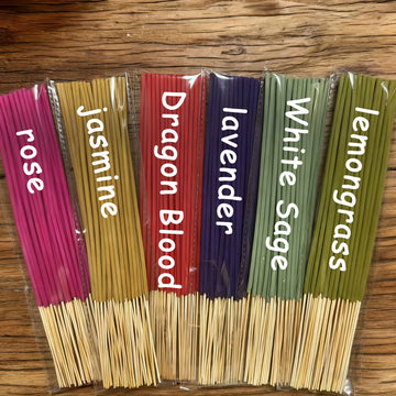 6 Sets of Approximately 150/300/600 High-Quality Incense Sticks - Including Shrubs, Lavender, Lemongrass, Dragon's Blood, Rose, Jasmine, Lemongrass, Suitable for Purification, Yoga Meditation, and Home Use - Perfect Gift with