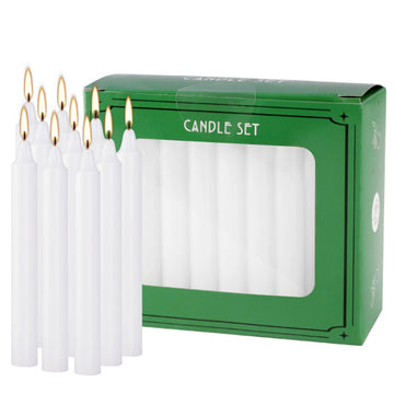 40 White 4Inch Pole Waxs, Drip-Free, Smoke-Free, Fragrance-Free, Home Dinner Candles, Hand-Pulled, High-Quality, Suitable for Church, Family, Wedding, Party, Seasonal Celebrations, Emergency Situations and Home Decorations, I