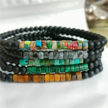 Minimalist 4mm Bead Bracelet Unisex Emperor Onyx Small Stone Braclet Meditation Yoga Strand Braslet Couple Brazalete Pulsera New