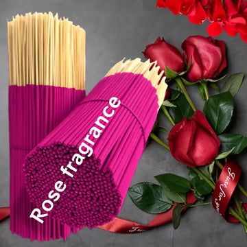 Long-Lasting Rose Essential Oil Aroma Sticks, Available in Packs of 40/90/190 Pieces, with a Burning Time of 45 Minutes Brings a Fresh Summer Scent, Suitable for Home, Camping, and Outdoor Activities, Also Functions as an Air