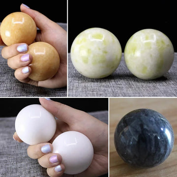Natural Jade Baoding Ball Fitness Ball Handballs Health Care For The Elderly Jade Balls Solid Elderly Massage Olding Balls