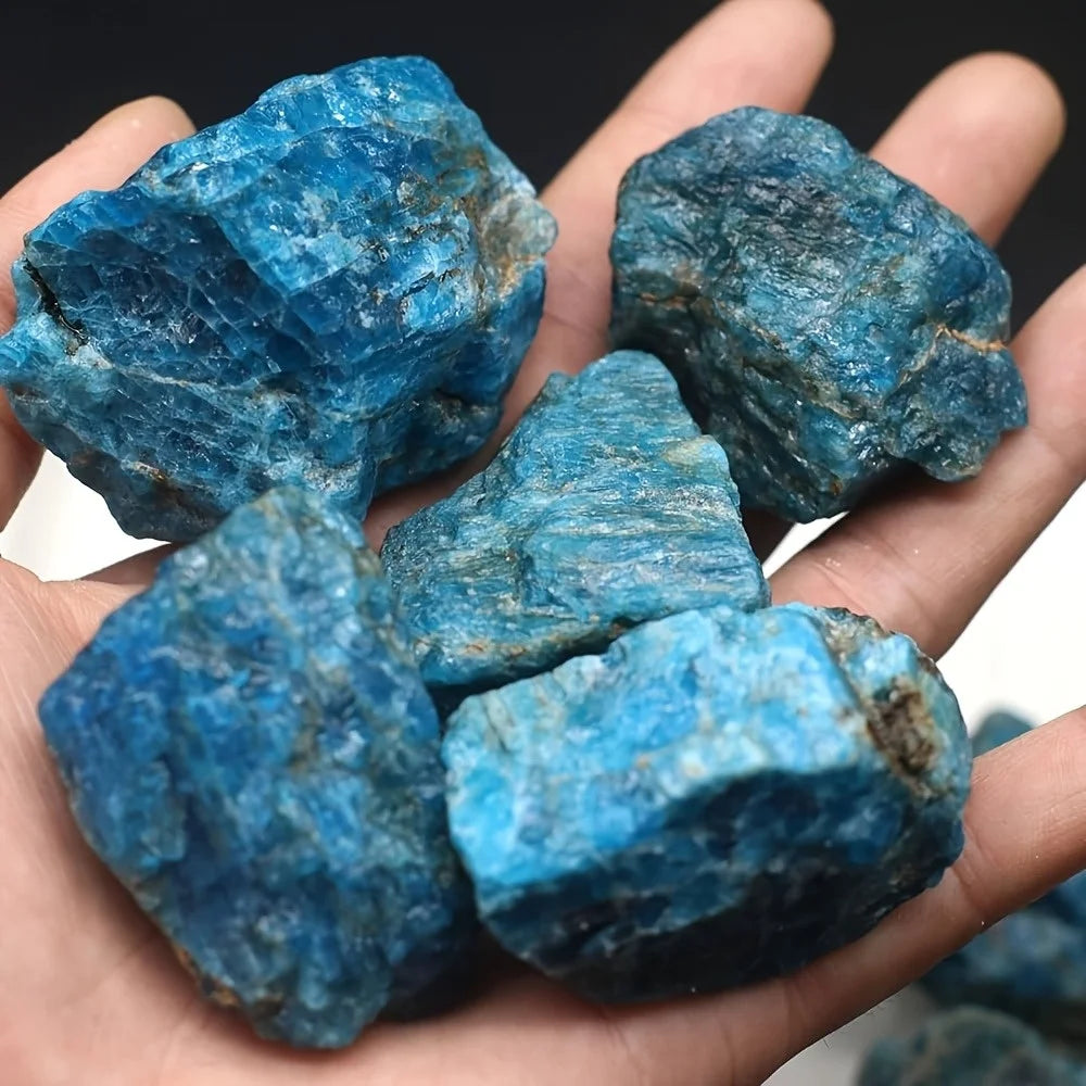 Hot Sale Natural Blue Apatite Rough Stone Crystals reiki Gemstone Chakra Irregular Crystals Blue Apatite for Garden Decorations