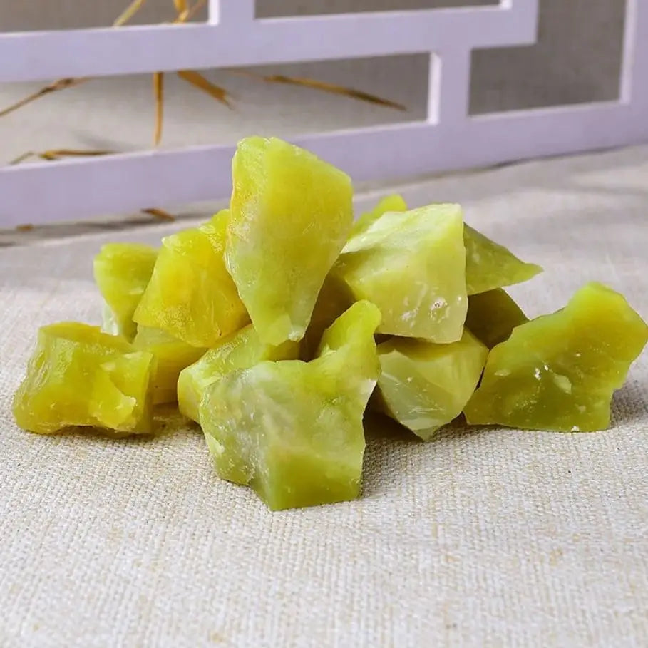 Wholesale Natural Lemon Jade Stone Incense Stone Diffuser Stone Crystal Raw Crystal Crafts Decorative Stone Large Grain