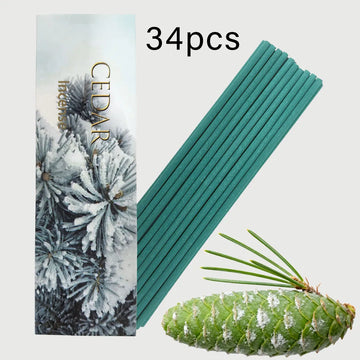 High-Grade Thick 3mm Cedar Incense Sticks, 12.2cm Long, High-Quality Rosin in a Gift Box, Unique Fragrance, Essential for Home Air Purification, Long-Lasting Scent for Parties, Yoga, Office, Guest Rooms, Kitchens, Etc