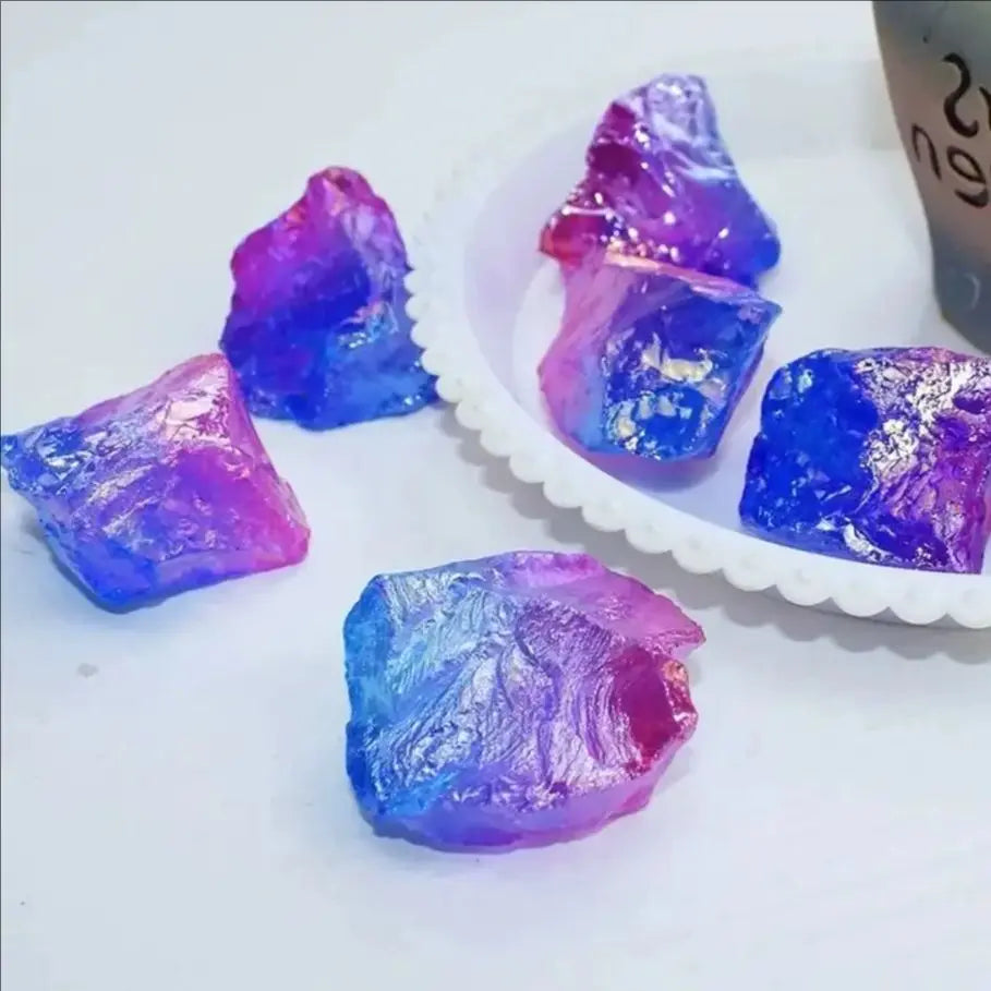 1PC Natural Electroplate Colorful Irregular Crystal Rough Stone Raw Geode Quartz Color Fengshui Home Decoration Ornaments