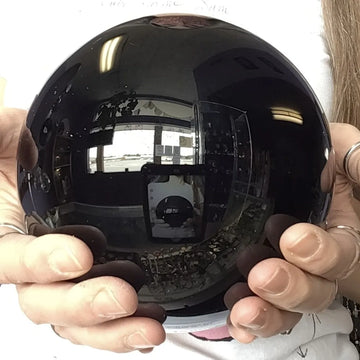 Natural Black Obsidian Sphere Healing Crystal Magic Ball Reiki Stones feng shui Sphere Collectibles Home Decor Without Base