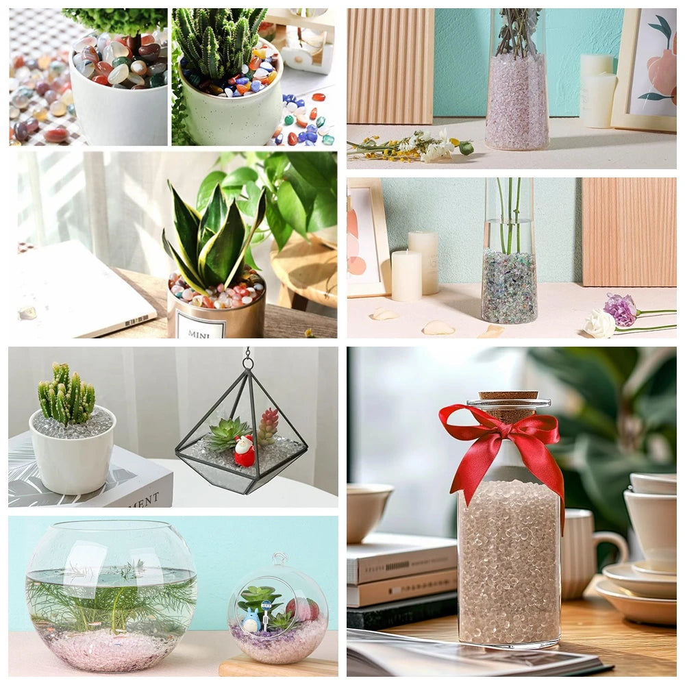 Natural Stones Gravel Crystals Chip Quartz Minerals Reiki Healing Tumbled Agate Specimen Collection Gemstone Home Aquarium Decor