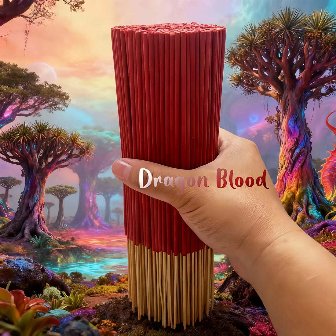 19/51/171/401/701 Pieces of Dragon Blood Incense - Bamboo Wood, Traditional Chinese Feng Shui Incense, Creates Romantic Fragrance, Suitable for Home Purification, Yoga, Meditation, and Spiritual Purposes