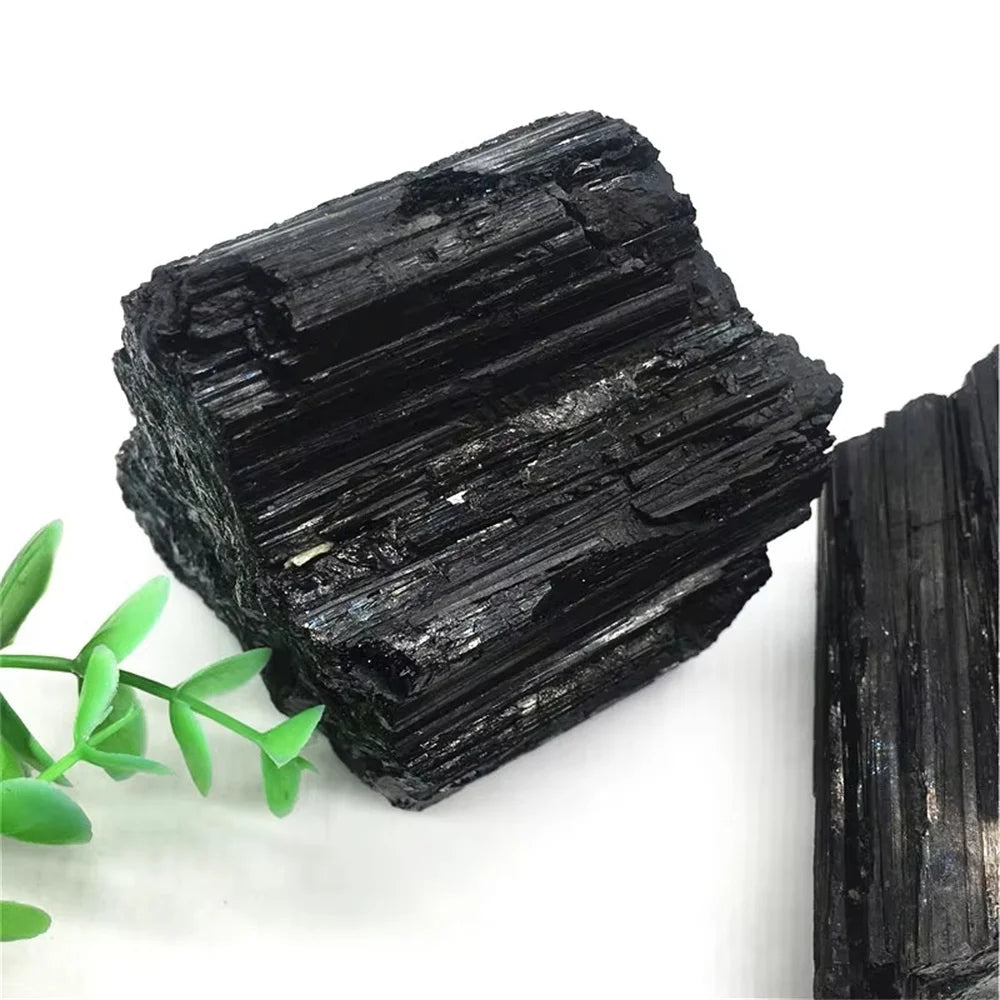 Natural Black Tourmaline Gravel Raw Gem Mineral Specimen Crystal Stone Healing Magic Advanced Collection Eliminate Magnetism 1PC