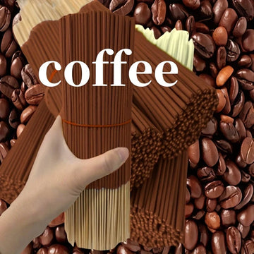20/55/90/130Pcs Natural Coffee Aroma Sticks - High-Quality Wooden Aroma Sticks for Home Air Purification, Relaxation, Yoga, Office and Tea Room - Perfect for Halloween, Christmas, Easter, Etc., Coffee Bar Accessories