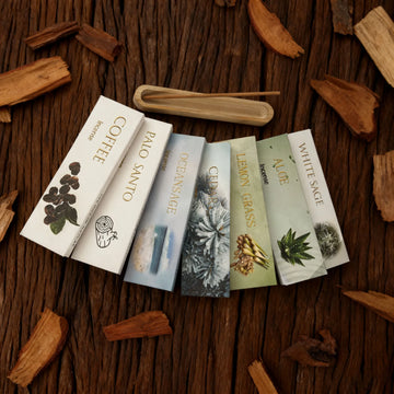 7 Sets of 245/2450 Thick Colored Incense Sticks, with Incense Holders, Including Coffee Scent | Sacred Wood | Ocean | White Sage | Lemongrass | Aloe Vera | A Total of 8 Sets of Cedar + Incense Burners Are Suitable for Home Us