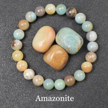 Amazonite Natural Stone Beads Bracelet Colorful Real Amazon Stone Bracelet Women Men Crystal Blue Green Amazonite 6/8 mm Jewelry