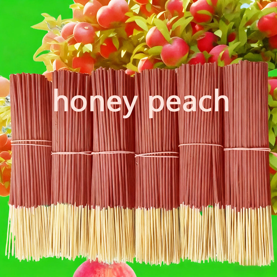 Love-Inspired Peach Scented Stick - Premium Bamboo Natural Wood and Recycled Bamboo, Yoga, Meditation, Home Office Air Purification, Relaxation, Eliminates Negative Energy - Ideal for June Festival, Eid Al-Fitr, Valentine's D