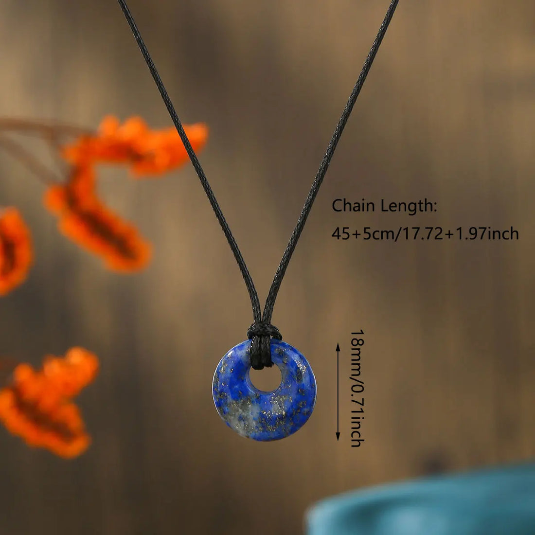 1pc Natural Stone Pendant Necklace Simple Stylish Pendant Necklace for Women Men Jewelry Necklace Gift