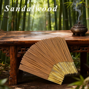 20/50/100/200/400 Pieces, Sacred Wood Incense Sticks, Natural Sandalwood Scent, Healthy and Harmless Home Decoration Incense, Safe and Long-Lasting, Pleasant Fragrance, Suitable for Relaxing in Living Rooms, Study Rooms, Bedr