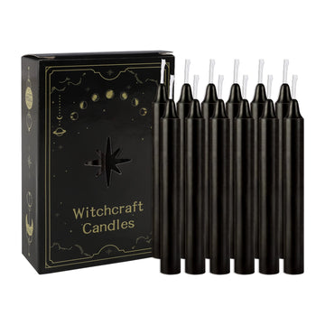 12 Pcs 3.9*0.4in (10.1*1.2cm) Black Small Rod Wax, Drip-Free, Smoke-Free and Fragrance-Free Home Dinner Candles, Hand-Pulled, High-Quality, Suitable for Various Places, Various Holidays.