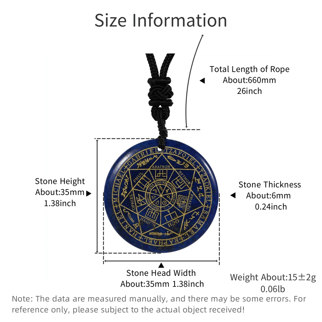 Seven Archangels Amulet Natural Crystal Quartz Pendant Michael Men Seal of Solomon Talisman Necklace Protection Jewelry Collar