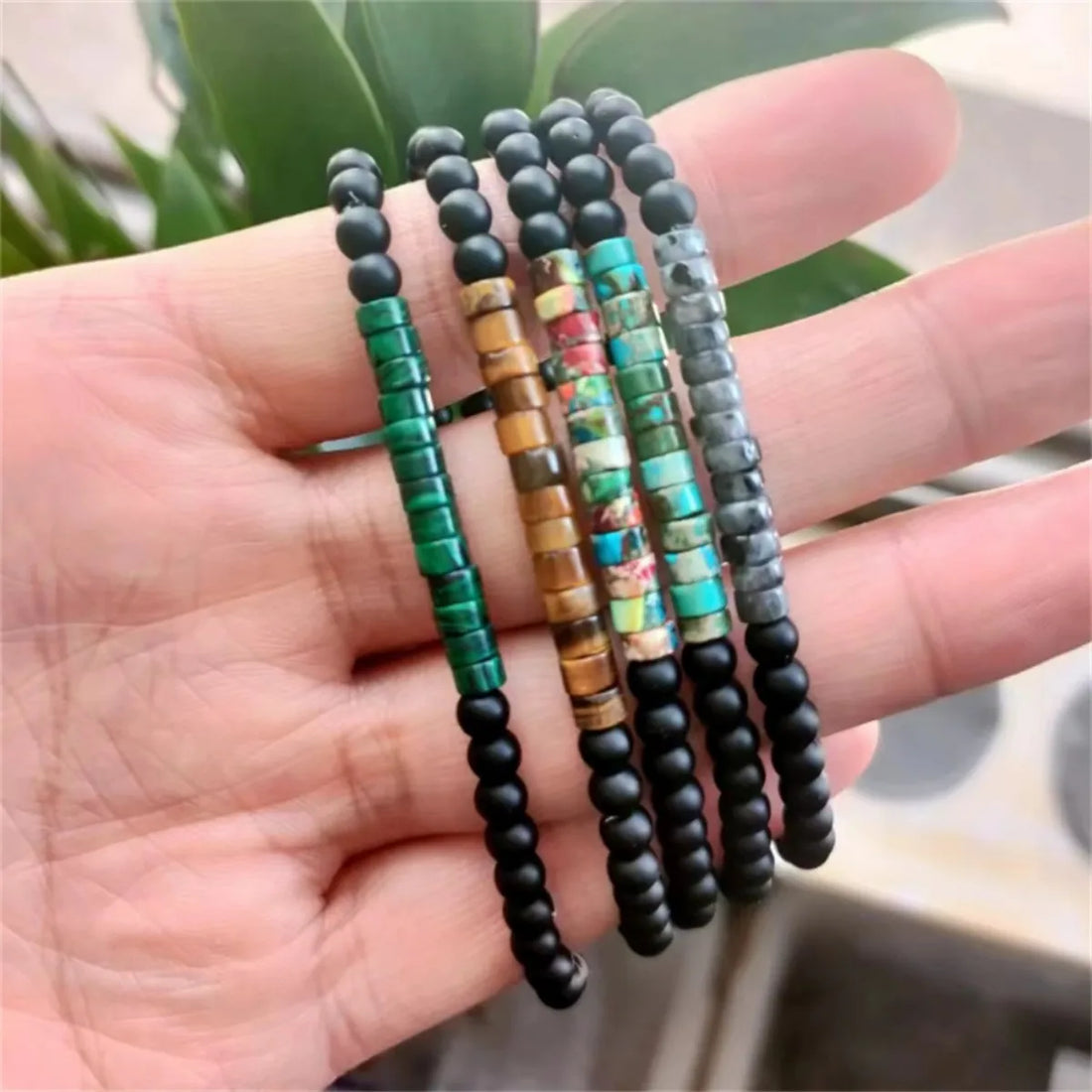 Minimalist 4mm Bead Bracelet Unisex Emperor Onyx Small Stone Braclet Meditation Yoga Strand Braslet Couple Brazalete Pulsera New
