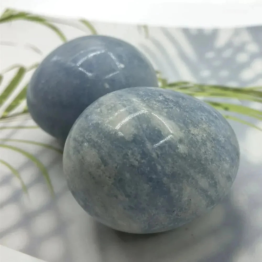Natural Blue Celestine Egg Polished Stone Egg Crystal Healing Reiki Crystal SPHERE Wichcraft  Metaphysical Powerful