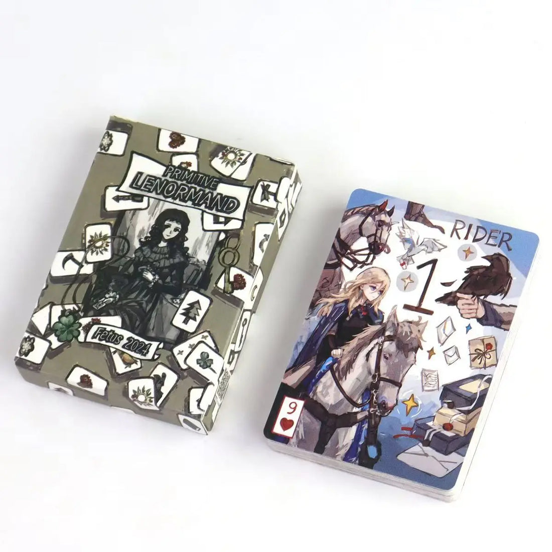 42 Pcs Beginner-Friendly Lenormand Cards Primitive Lenormand Deck Rana System 9*6cm