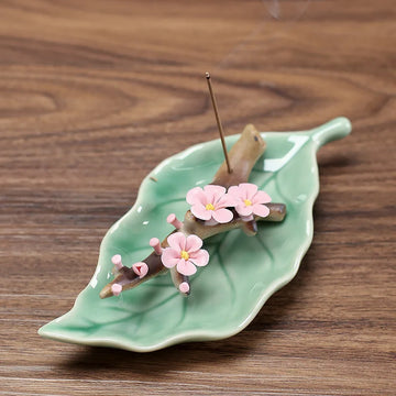 Chinese Zen style handmade peach blossom incense burner, home decoration brush pen holder, living room decoration aroma diffuser