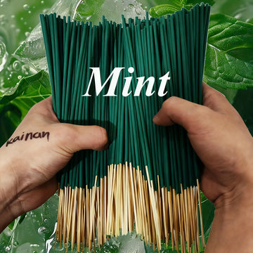 Fresh Mint Aromatherapy Stick, Mint Helps to Refresh the Mind and Improve Air Quality, Suitable for Yoga and Meditation, Home, Living Room, Tea Room, Hotel, Outdoor Activities, Easy to Carry